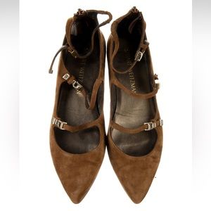 Stuart Weitzman Suede Mary Jane’s